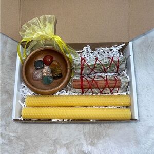 Spiritual Wellness Gift Set with Candles and Crystals